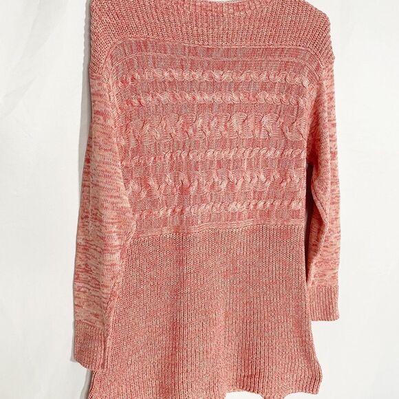 Christopher & Banks Sideway Cable Pink Boatneck Pullover Sweater S - Picture 9 of 10